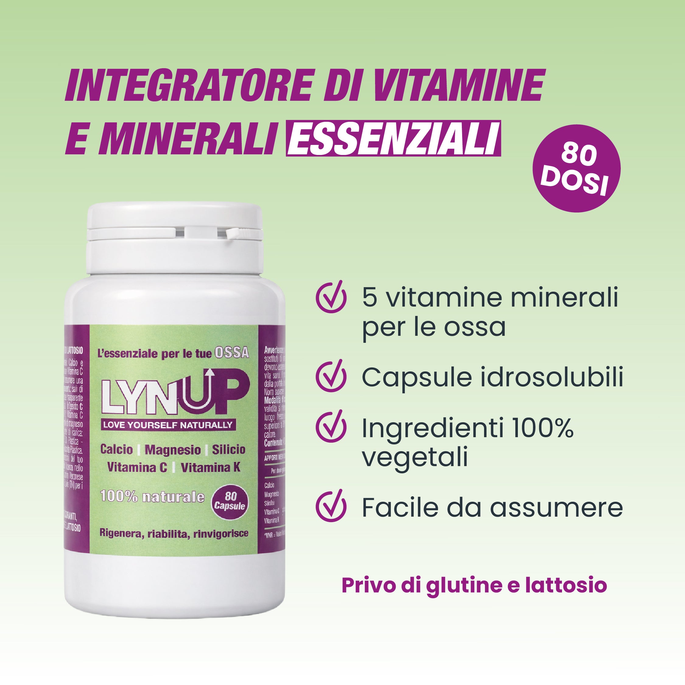 Pack Ossa Sane - 1 Neogela collagene + 1 Lynup vitamine e minerali